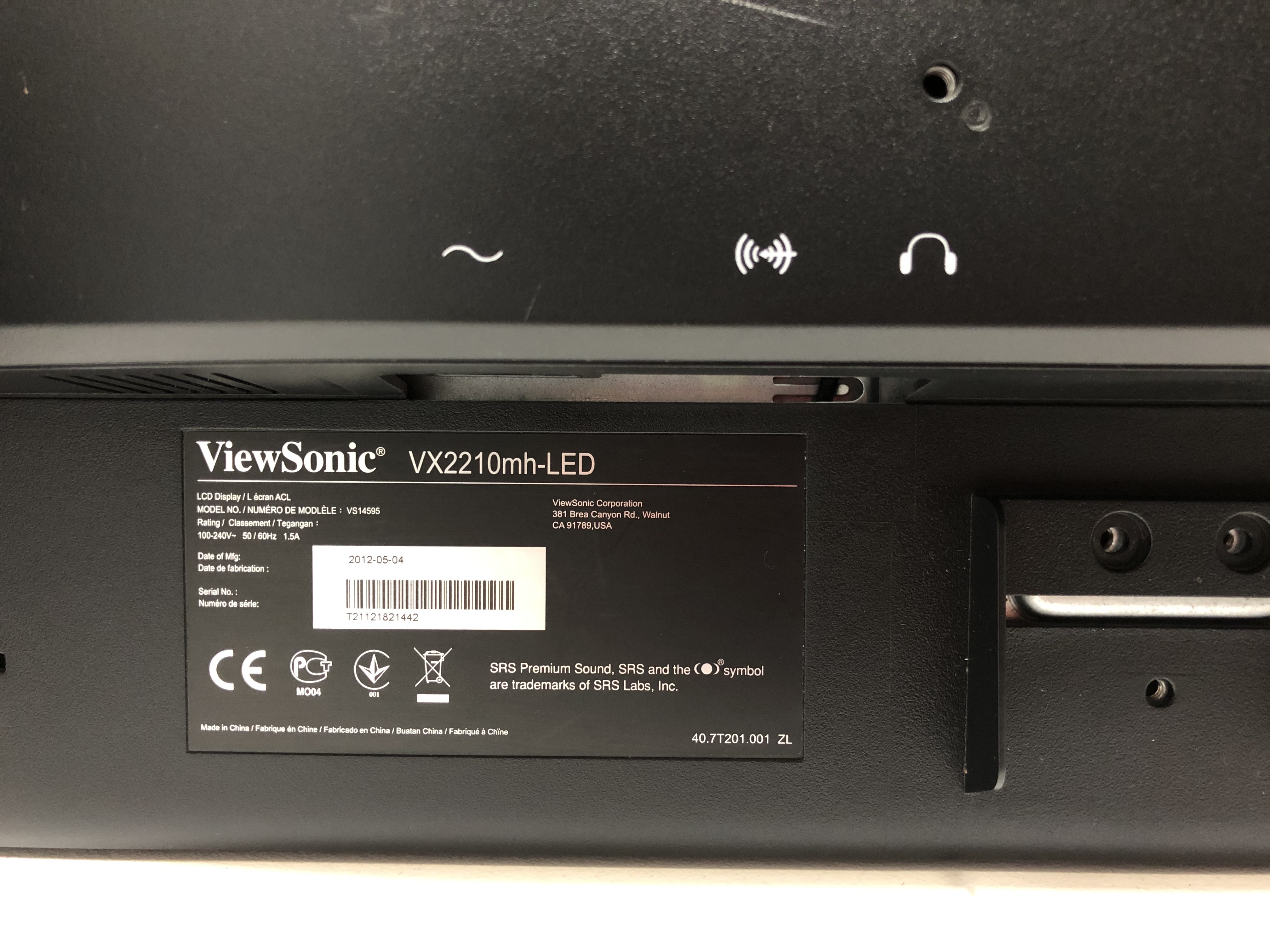 Viewsonic VX2210MH-LED No 3