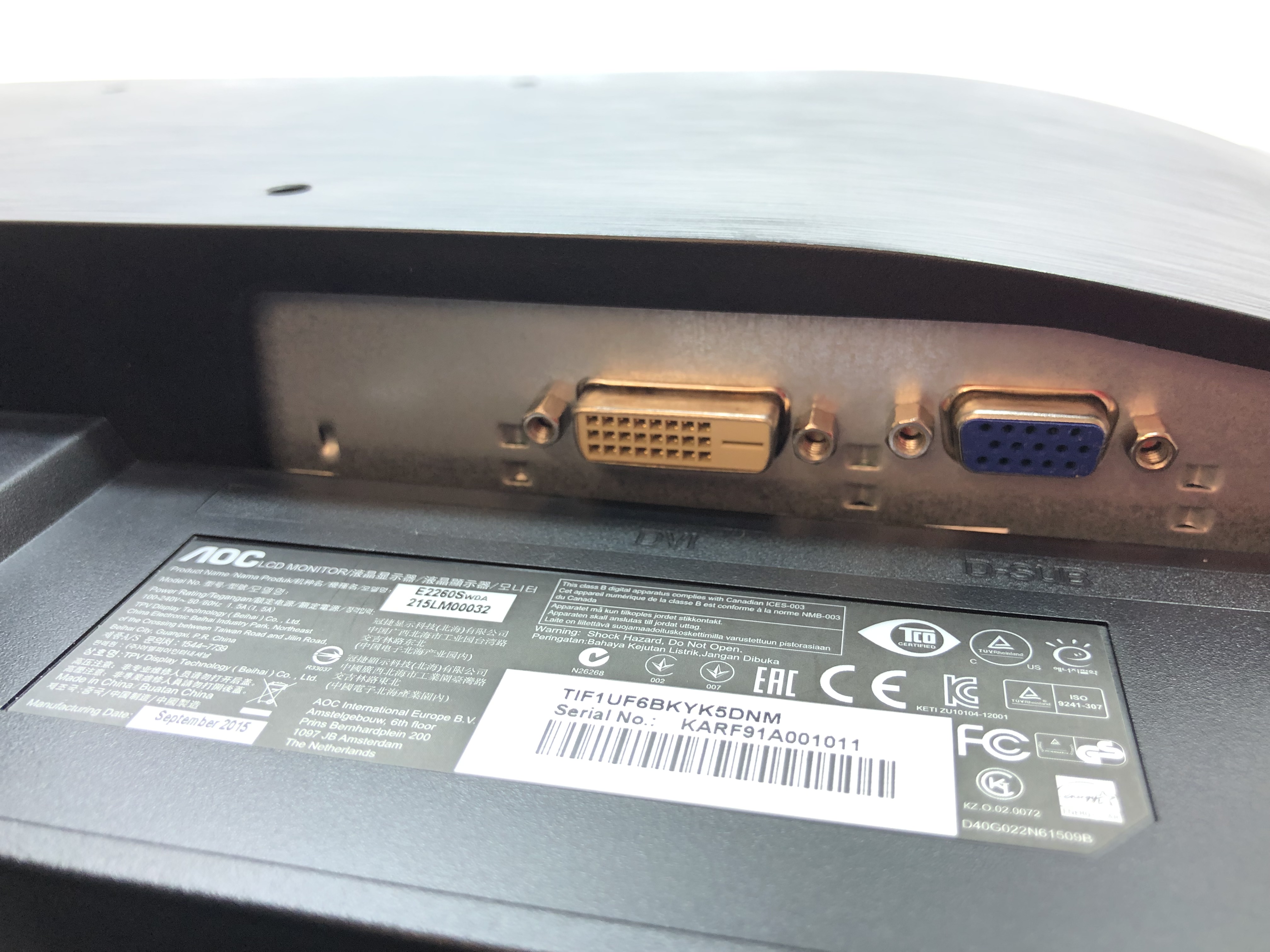 Refurbished AOC E2260SWDA LED Monitor