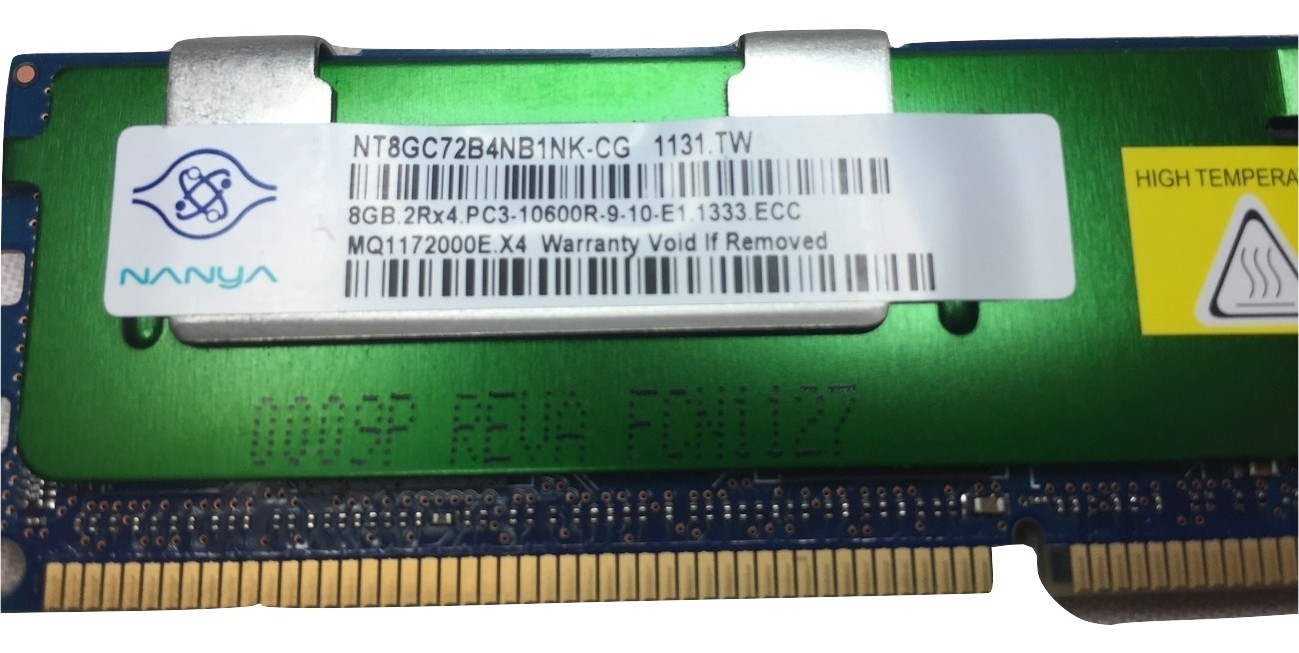 NANYA 8GB PC3-10600R DDR3-1333 RAM No 2